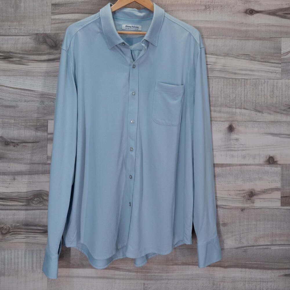 Tommy Bahama Shirt Men's San Lucio Stretch Knit Island Zone Long Sleeve